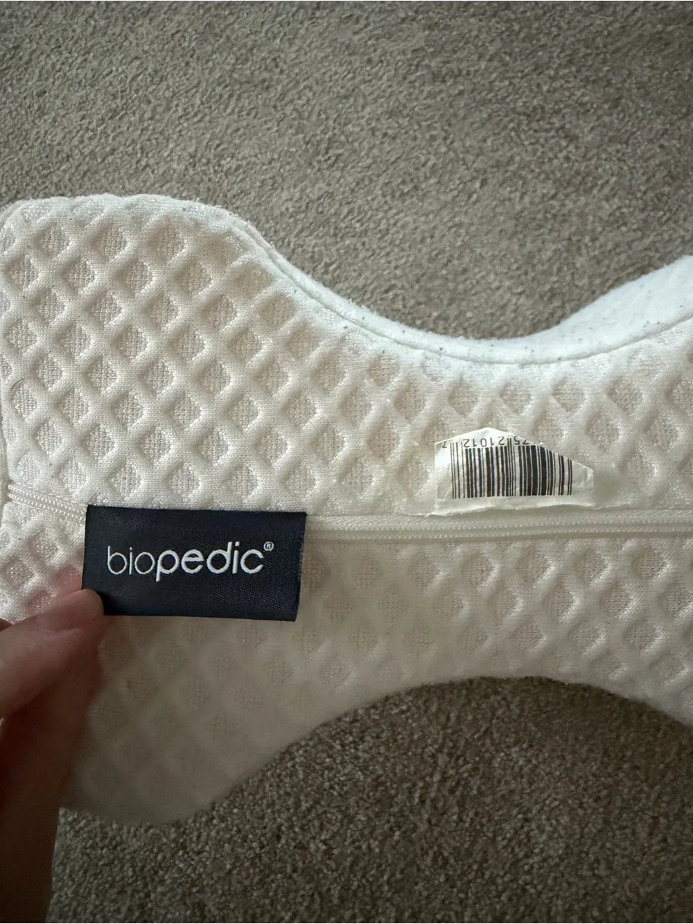 Contour Memory Foam Knee Pillow in White - Support Cushion